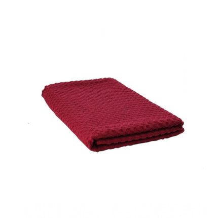 Rosolly Cotton Popcorn Weave Bath Towels (Maroon)
