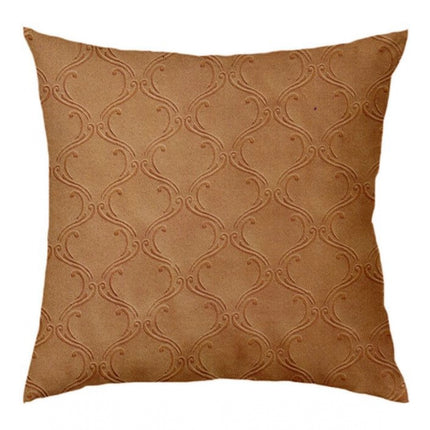 Rosolly Pack Of_4 Polyester Printed Car Pillow Sets (Brown, Size:Â 12x12 In)