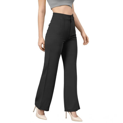 Rosolly Women's Polyester Cow Pattern Pant (Black)