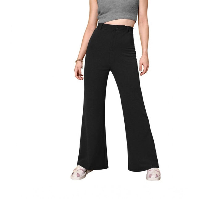 Rosolly Women's Polyester Cow Pattern Pant (Black)