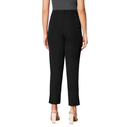 Rosolly Women's Polyester Solid With Pocket Pant (Black)