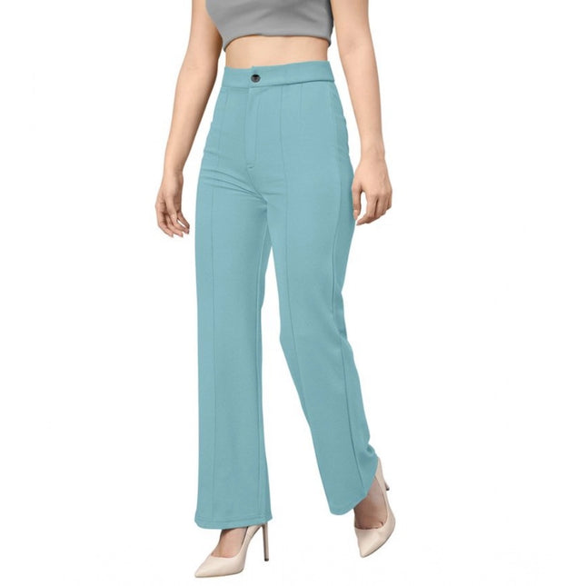 Rosolly Women's Polyester Cow Pattern Pant (Pista)