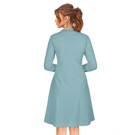 Rosolly Women's Knitting stretchable Solid Round Neck Full Sleeve Dress (Pista)