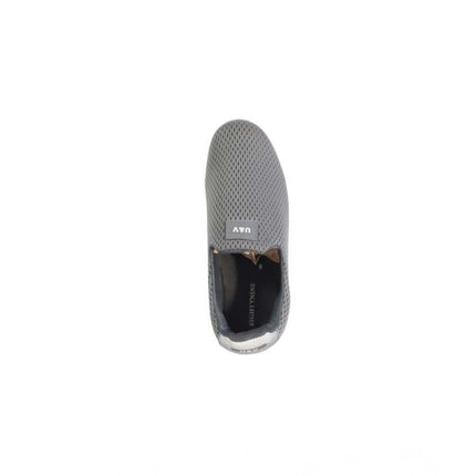 Rosolly Men's Casual Synthetic Leather Pull On Shoes (Grey)