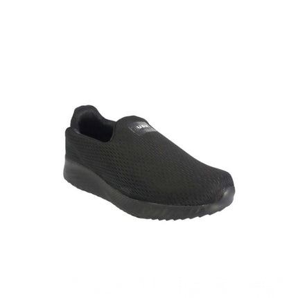 Rosolly Men's Casual Synthetic Leather Pull On Shoes (Black)
