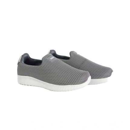 Rosolly Men's Casual Synthetic Leather Pull On Shoes (Grey)