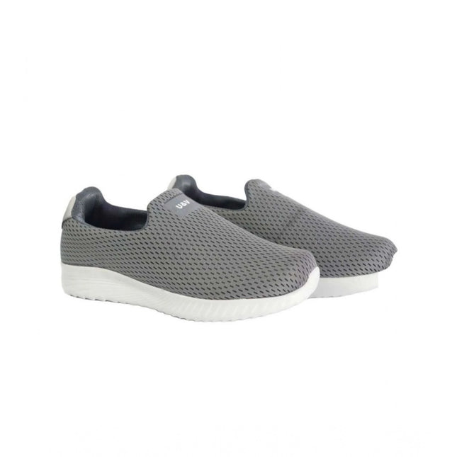 Rosolly Men's Casual Synthetic Leather Pull On Shoes (Grey)