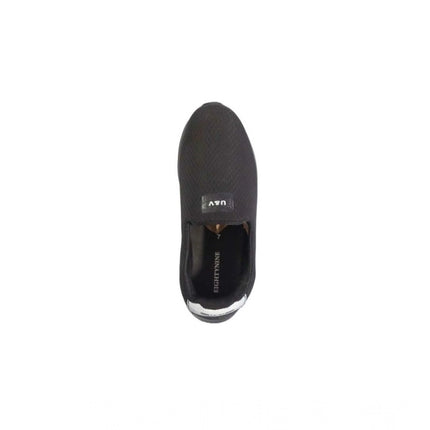 Rosolly Men's Casual Synthetic Leather Pull On Shoes (Black)