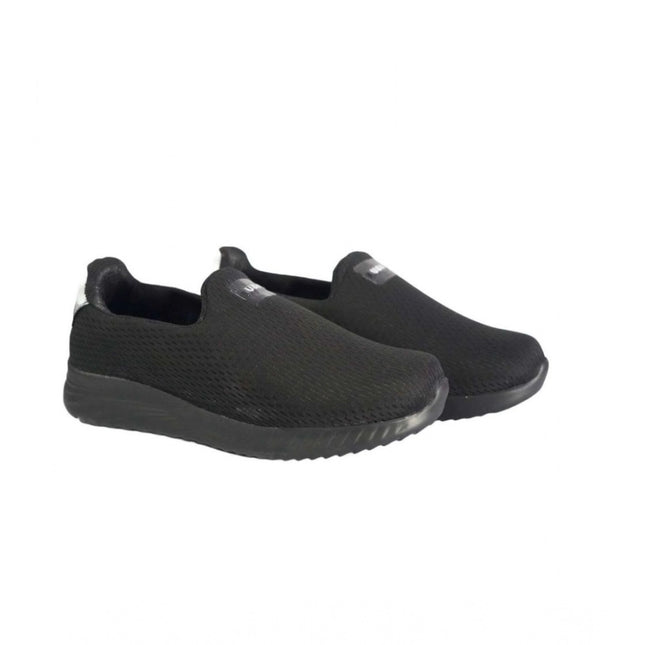 Rosolly Men's Casual Synthetic Leather Pull On Shoes (Black)