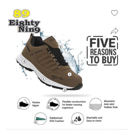 Rosolly Men's Casual Synthetic Leather Lace-Up Shoes (Brown)