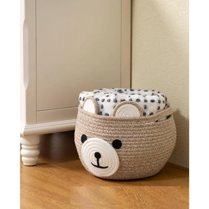 Rosolly Cotton Bear Shaped Storage Baskets Pack of 1 (Mix)