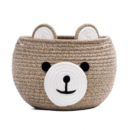 Rosolly Cotton Bear Shaped Storage Baskets Pack of 1 (Mix)