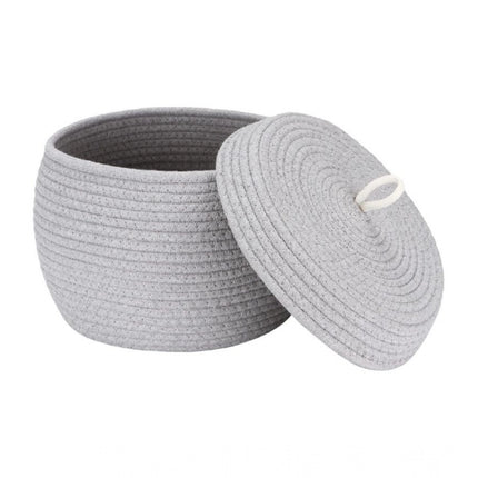 Rosolly Cotton Bear Shaped Storage Matka Basket With Lid Pack of 1 (Grey)