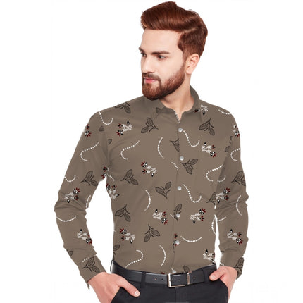 Rosolly Men's Casual Viscose Rayon Printed Full Sleeve Collar Shirt (Multicolor)