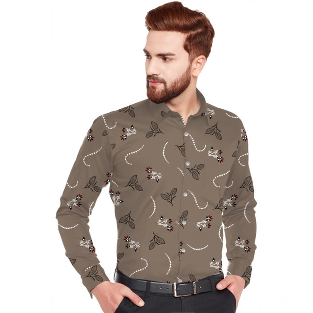 Rosolly Men's Casual Viscose Rayon Printed Full Sleeve Collar Shirt (Multicolor)