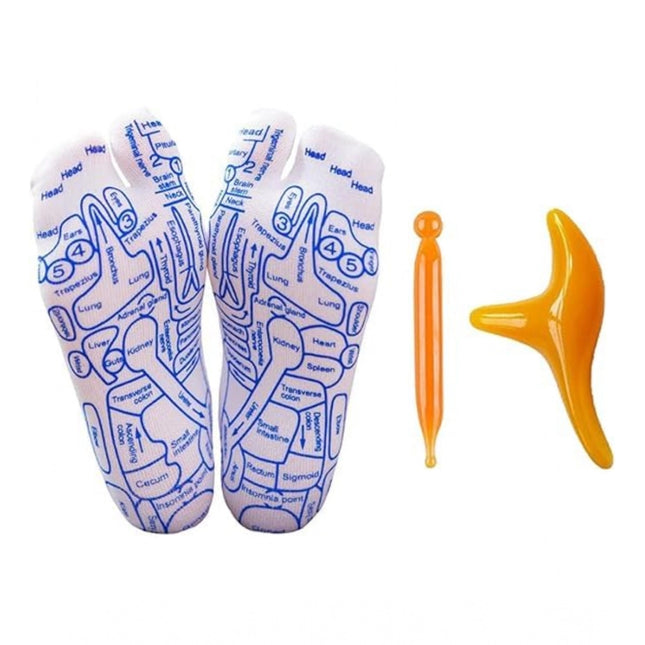 Rosolly Cotton Acupressure Reflexology Socks (White)