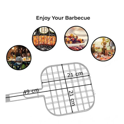 Rosolly Steel Grill Portable Stainless Steel With Handle Square (Black)