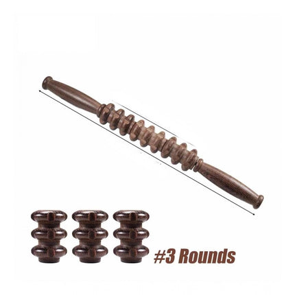 Rosolly Wood Wheel Roller Scraping Tool (Brown)