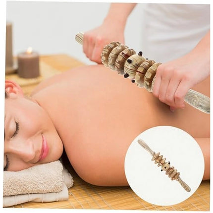 Rosolly Wood 7 Wheels Fancy Gua Sha Massager Roller (Wood)