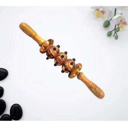 Rosolly Wood wheel Roller Gym Massage Roller (Wood)
