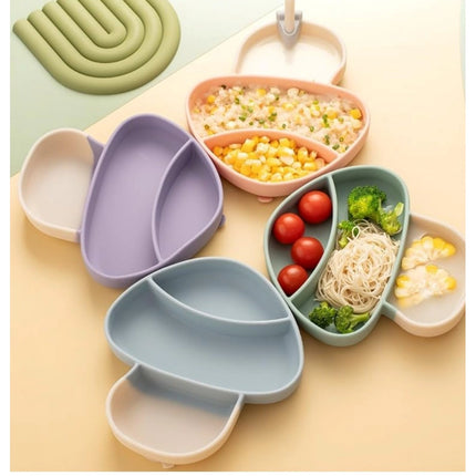 Rosolly Silicon Mushroom Children Plate Tablewar (Multicolor)