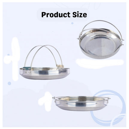 Rosolly Steel Stainless Steam Bowl with Ergonomic (Silver)
