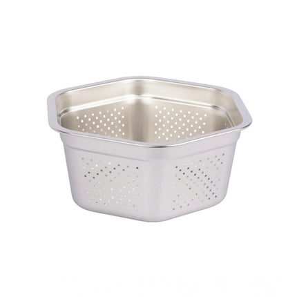 Rosolly Steel Washing Stainless Steel Colander Basin (Silver)
