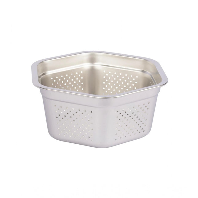 Rosolly Steel Washing Stainless Steel Colander Basin (Silver)