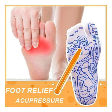 Rosolly Cotton Acupressure Reflexology Socks (White)