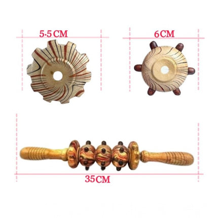Rosolly Wood wheel Roller Gym Massage Roller (Wood)