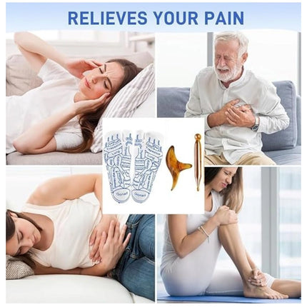 Rosolly Cotton Acupressure Reflexology Socks (White)