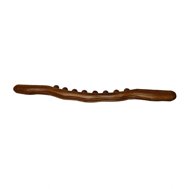 Rosolly Wood Gua Sha Massager Therapy Tool Soft Manual 8 Beads Roller (Brown)