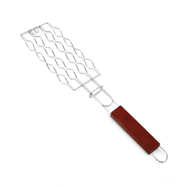 Rosolly Steel Hot Dog Roast Grilling Tray Plated (Silver)