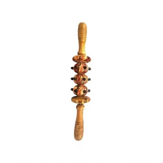Rosolly Wood wheel Roller Gym Massage Roller (Wood)