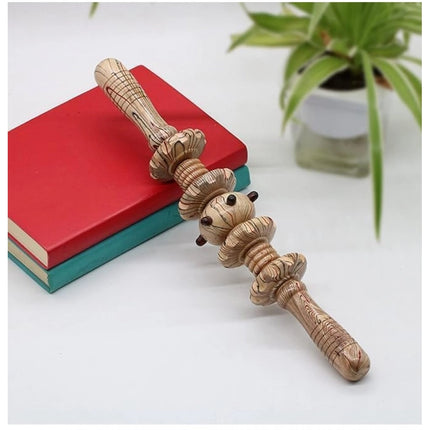 Rosolly Wood 7 Wheels Fancy Gua Sha Massager Roller (Wood)