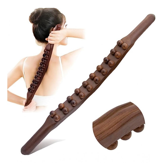 Rosolly Wood Gua Sha Stick Therapy Massager (Brown)