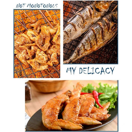 Rosolly Steel Roasting Fish Grilling Basket (Silver)