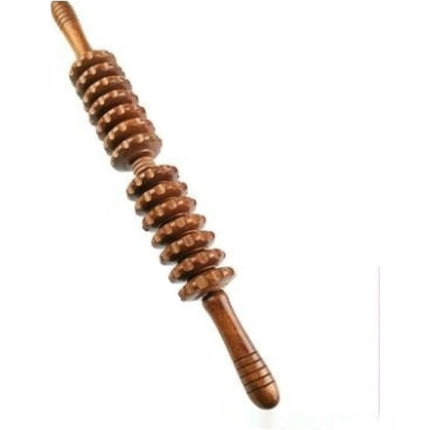 Rosolly Wood Massager Muscle Relief Roller Tool (Multicolor)
