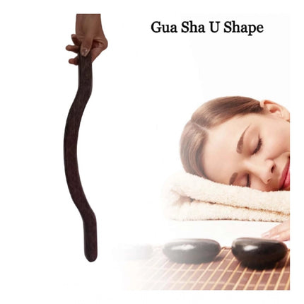 Rosolly Wood U Shape Massage Tools (Brown)
