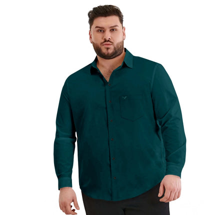 Rosolly Mens Casual Cotton Solid Full Sleeve Shirt (Rama)