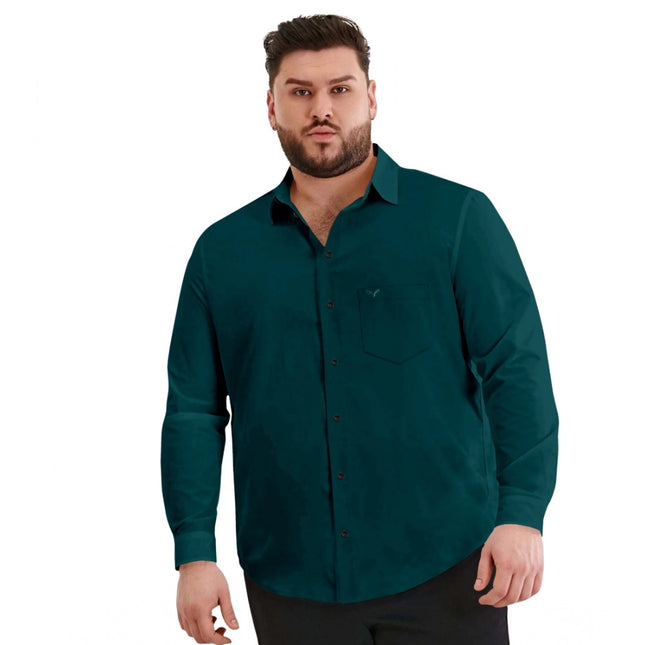 Rosolly Mens Casual Cotton Solid Full Sleeve Shirt (Rama)
