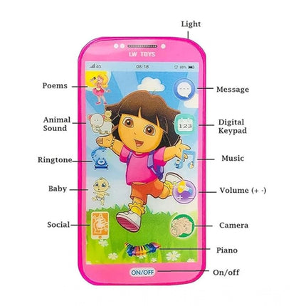 Rosolly Plastic Mobile Smartphone With Touch Screen And Multiple Sound Effects (Multicolor )