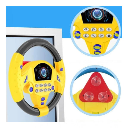 Rosolly Plastic Steering Wheel Driving Controller Toy (Multicolor)