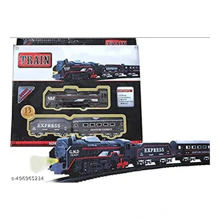 Rosolly Plastic Amazing Musical Classic Toy Train 13Pcs Toy Set (Multicolor)