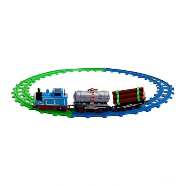 Rosolly Plastic Thomas Express Train 11Pcs Toy Set With Tracks (Multicolor)