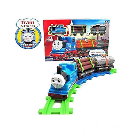 Rosolly Plastic Thomas Express Train 11Pcs Toy Set With Tracks (Multicolor)