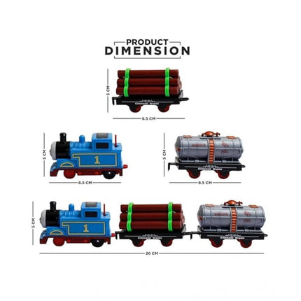 Rosolly Plastic Thomas Express Train 11Pcs Toy Set With Tracks (Multicolor)