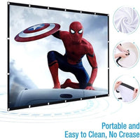 Rosolly Projector Screen Fabric, 200inch, 16:9 HD, Foldable Portable, White Matt, 174 cm x 100 cm