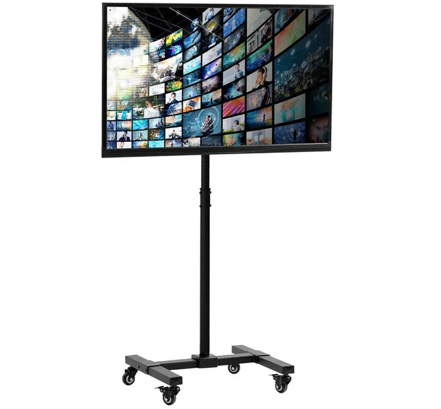 Rosolly 5 Feet Universal Pedestal Movable LED/LCD TV Trolley Stand with Wheels