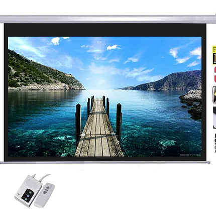 Rosolly 110 inches Diagonal 8 Ft x 4.6 Ft, 96 Inches x 54 Inches, 16:9 Aspect Ratio, UHD3D4K8K Ready Technology Motorised Projector Screen